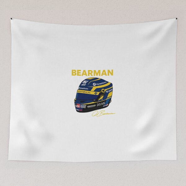 Item preview, Oliver Bearman Haas Helmet Illustration | Formula 1 Motorsport Art designed and sold by CRacing Motorsport Club.