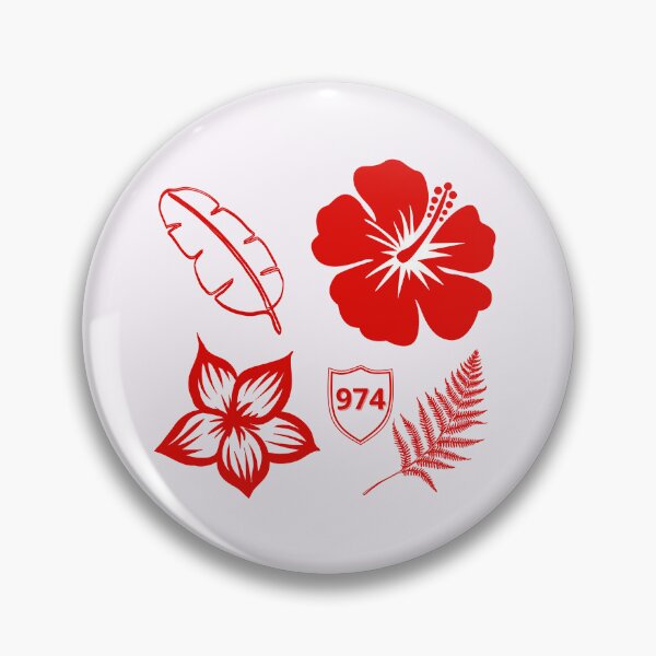 Item preview, Red hibiscus and tropical foliage 974 designed and sold by KONTOUR-SOMIN.
