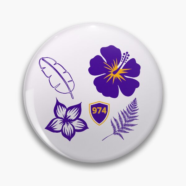 Item preview, Purple hibiscus and foliage 974 designed and sold by KONTOUR-SOMIN.