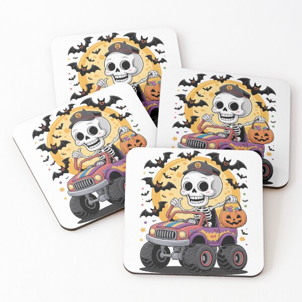 Item preview, Skeleton Monster Truck Halloween Adventure designed and sold by ArtLabCreations.