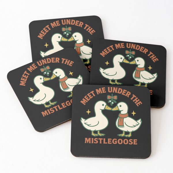 Item preview, Christmas Goose Meet Me Under The Mistlegoose designed and sold by LuminOrb.
