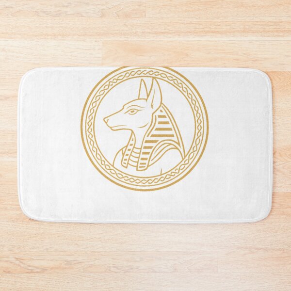 Item preview, Anubis Egyptian Jackal God – Gold Medallion Line Art Emblem designed and sold by Eye Of Horus.