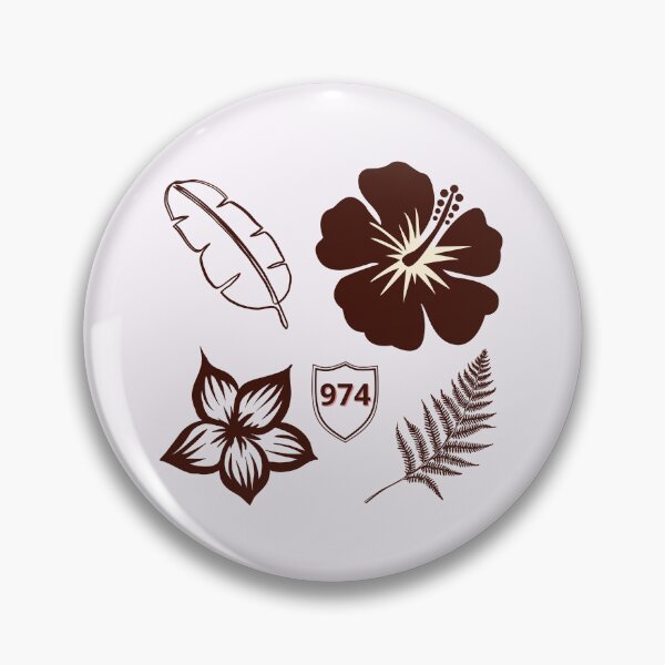 Item preview, Retro Hibiscus 974 and foliage designed and sold by KONTOUR-SOMIN.