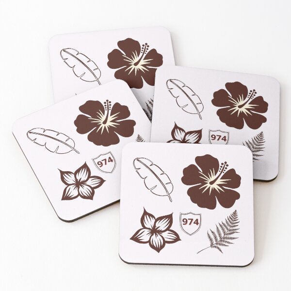 Item preview, Retro Hibiscus 974 and foliage designed and sold by KONTOUR-SOMIN.