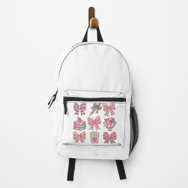 Item preview, Cute Pink Bows and School Icons with Hearts Aesthetic designed and sold by ArtfulWeave.