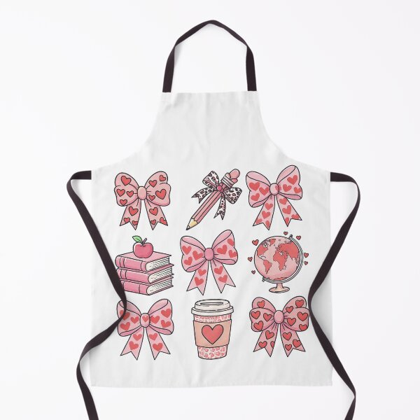 Item preview, Cute Pink Bows and School Icons with Hearts Aesthetic designed and sold by ArtfulWeave.