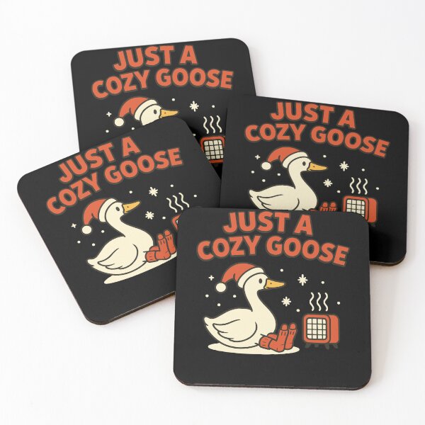 Item preview, Christmas Just A Cozy Goose Santa designed and sold by LuminOrb.