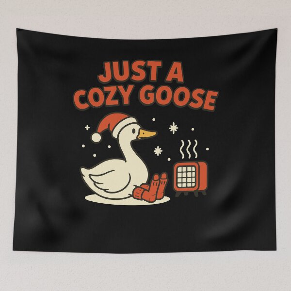Item preview, Christmas Just A Cozy Goose Santa designed and sold by LuminOrb.