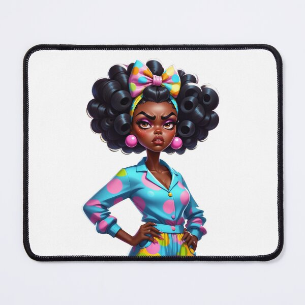 Item preview, Not Today Queen – Moody Afro Girl Expression designed and sold by Lulunza.