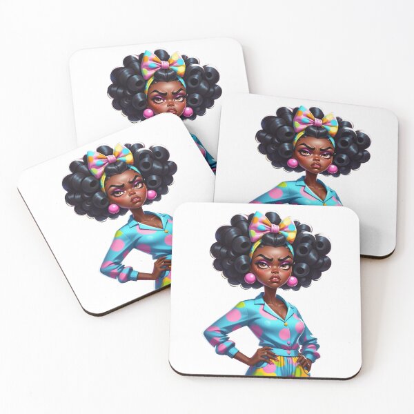 Item preview, Not Today Queen – Moody Afro Girl Expression designed and sold by Lulunza.