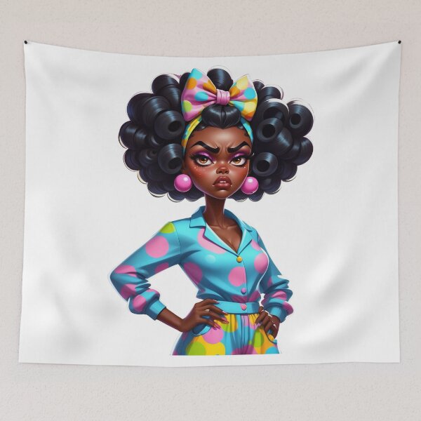 Item preview, Not Today Queen – Moody Afro Girl Expression designed and sold by Lulunza.