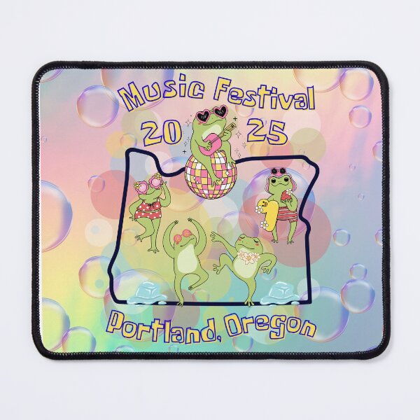 Item preview, Music Festival 2025 Portland Oregon - Cute Frogs Party Design designed and sold by PunkLadyPond.