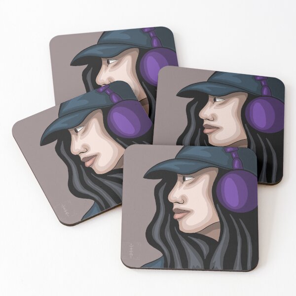 Item preview, Girl in headphones designed and sold by fum draws.