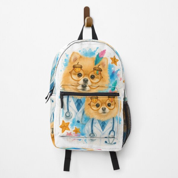 Item preview, Family Doctor Glow Art Print | Pomeranian Medical Watercolor for Family Medicine designed and sold by ClinicalHubs.