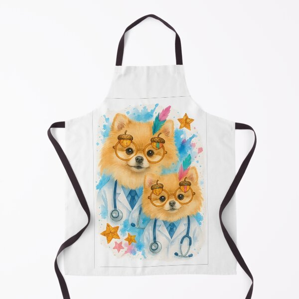 Item preview, Family Doctor Glow Art Print | Pomeranian Medical Watercolor for Family Medicine designed and sold by ClinicalHubs.