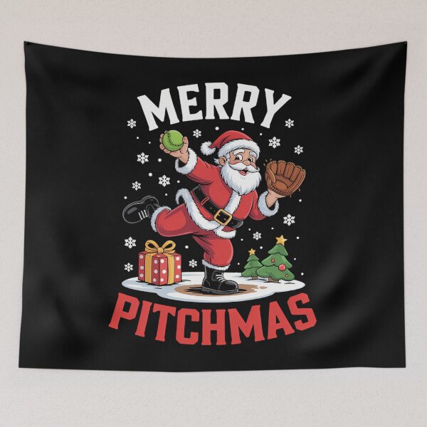 Item preview, Merry Christmas Pitcher Softball Player designed and sold by aidenpier.