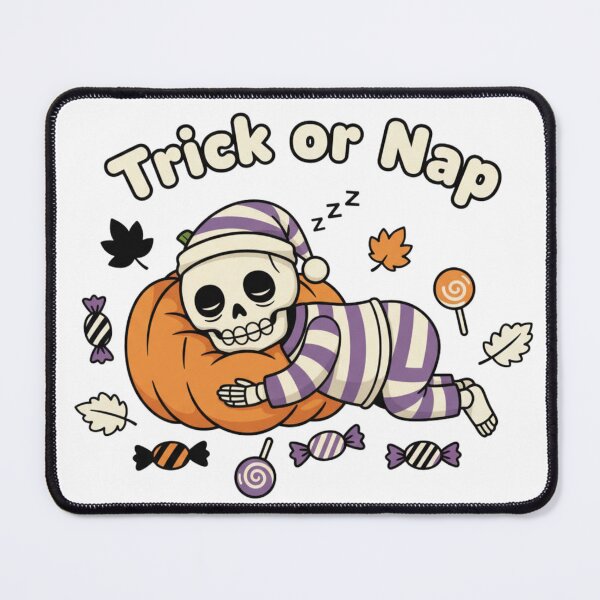 Aperçu de l'œuvre Trick or Nap, ambiance paresseuse d'Halloween créée et vendue par LaurannaDesign.