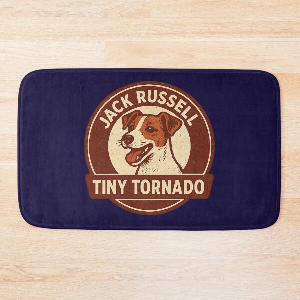 Item preview, Energetic Jack Russell Retro Badge Tiny Tornado Design designed and sold by Tender Flower Clothing.