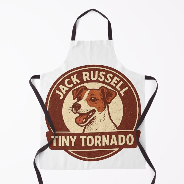 Item preview, Energetic Jack Russell Retro Badge Tiny Tornado Design designed and sold by Tender Flower Clothing.