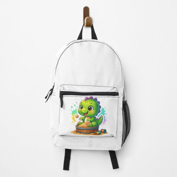 Item preview, Cute Baby Dinosaur Playing in a Sand Bucket designed and sold by ArtfulWeave.