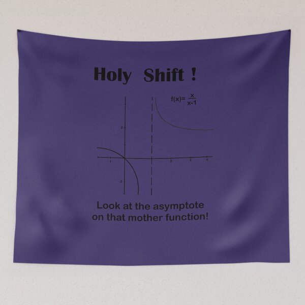 Item preview, Holy Shift – Funny Math Pun Shirt – Asymptote / Mother Function / Math Humor designed and sold by sciencefacts.