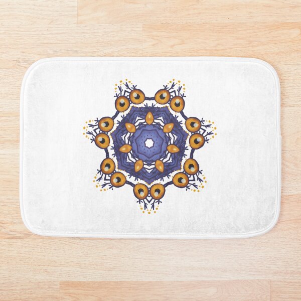 Artikelvorschau, Mandala mit gewellten Augen und Herzen entworfen und verkauft von PeaceTypo.