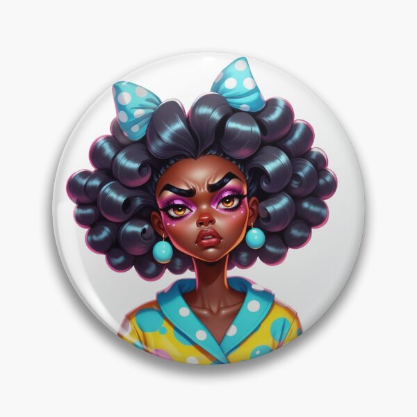 Item preview, Done With Everything – Moody Afro Queen Art designed and sold by Lulunza.