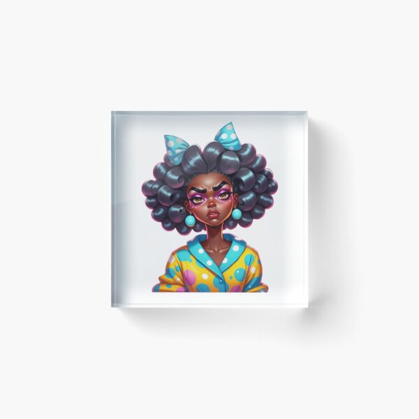 Item preview, Done With Everything – Moody Afro Queen Art designed and sold by Lulunza.