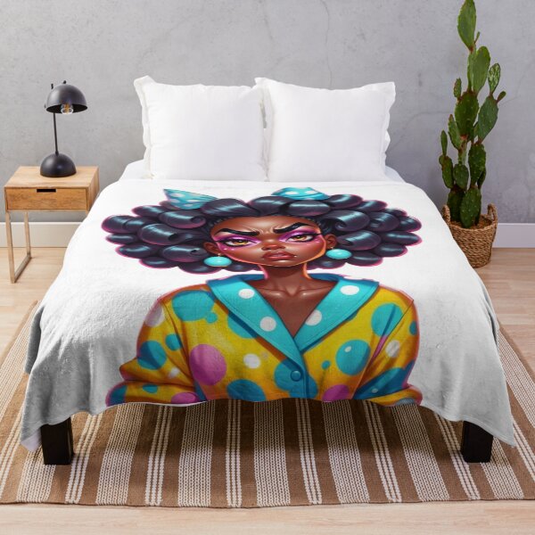 Item preview, Done With Everything – Moody Afro Queen Art designed and sold by Lulunza.