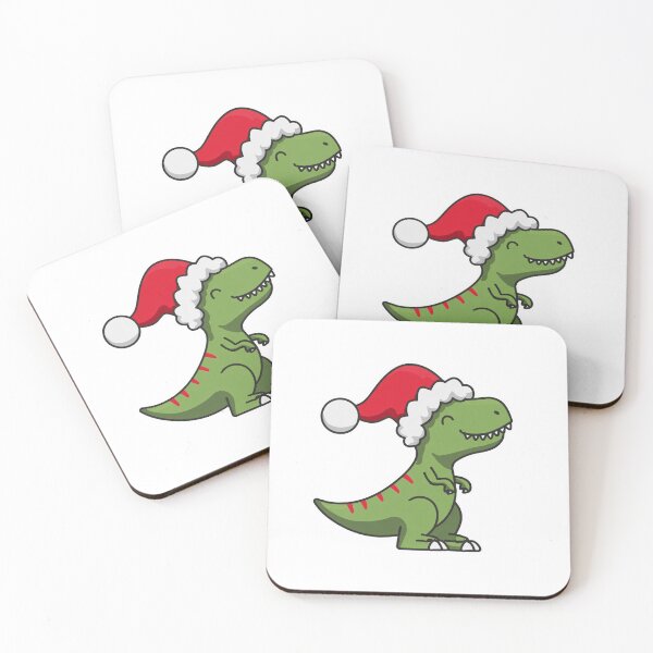 Item preview, Cute Christmas T-Rex in Santa Hat designed and sold by SleekLineSketches.