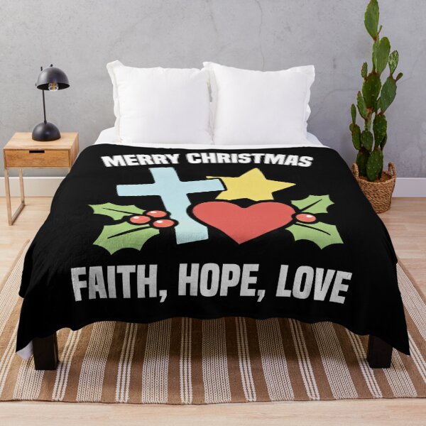 Item preview, MERRY CHRISTMAS - FAITH, HOPE, LOVE designed and sold by KEF Custom.