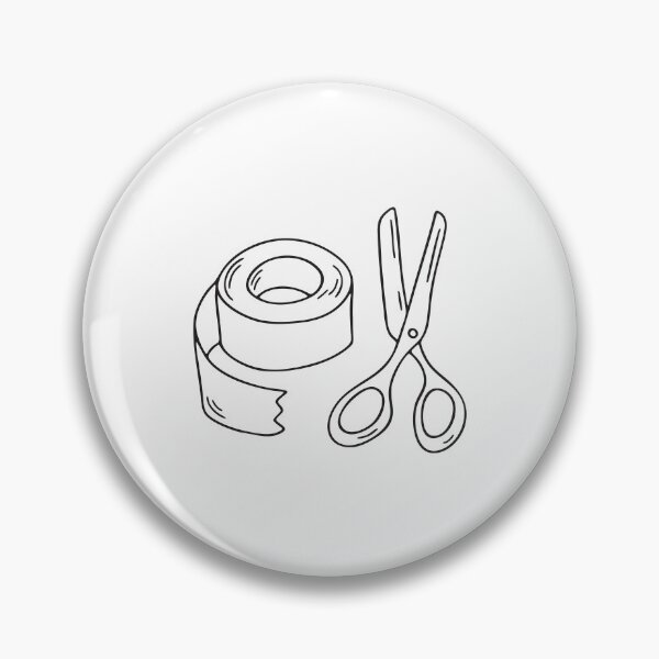 Item preview, A tape rolled beside scissors on a craft table designed and sold by rasagamastore.