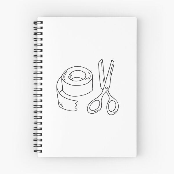 Item preview, A tape rolled beside scissors on a craft table designed and sold by rasagamastore.