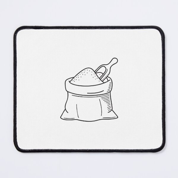 Item preview, A tapioca flour inside a sack with a wooden scoop designed and sold by rasagamastore.