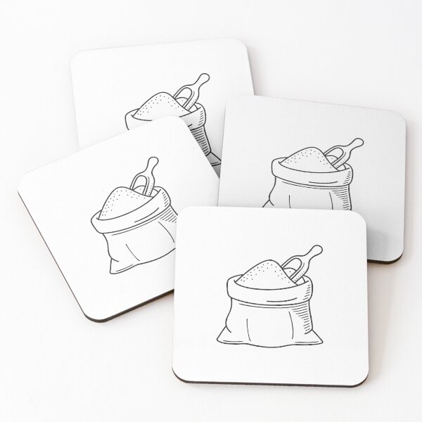 Item preview, A tapioca flour inside a sack with a wooden scoop designed and sold by rasagamastore.