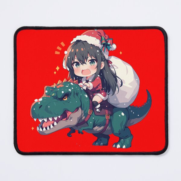 Item preview, Yukino Yukinoshita Christmas Dinosaur Ride Oregairu Anime Chibi Style designed and sold by TorbenKuhano.