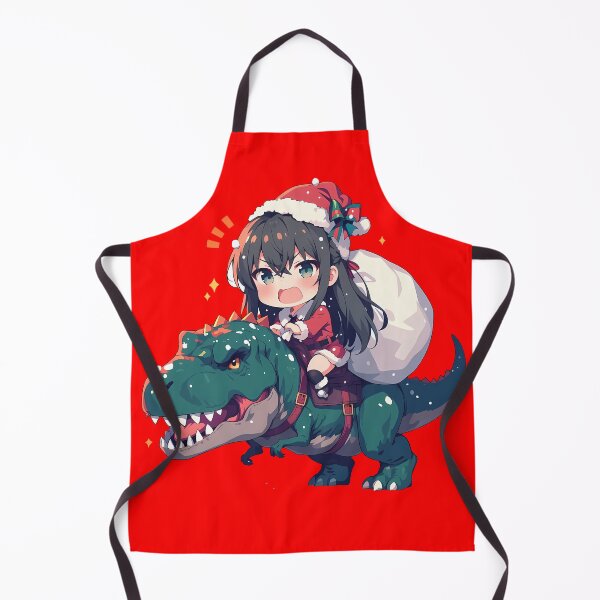 Item preview, Yukino Yukinoshita Christmas Dinosaur Ride Oregairu Anime Chibi Style designed and sold by TorbenKuhano.