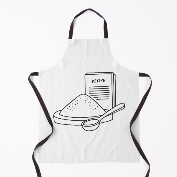 Item preview, A tapioca flour scattered beside measuring spoon and recipe card designed and sold by rasagamastore.