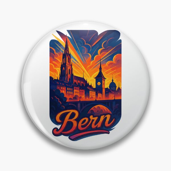 Item preview, Bern city Switzerland silhouette artistic gift designed and sold by Pineapple-Tree.