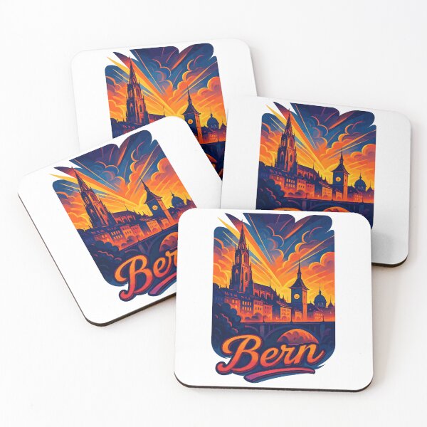 Item preview, Bern city Switzerland silhouette artistic gift designed and sold by Pineapple-Tree.