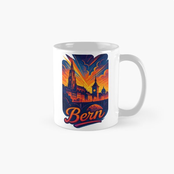 Item preview, Bern city Switzerland silhouette artistic gift designed and sold by Pineapple-Tree.