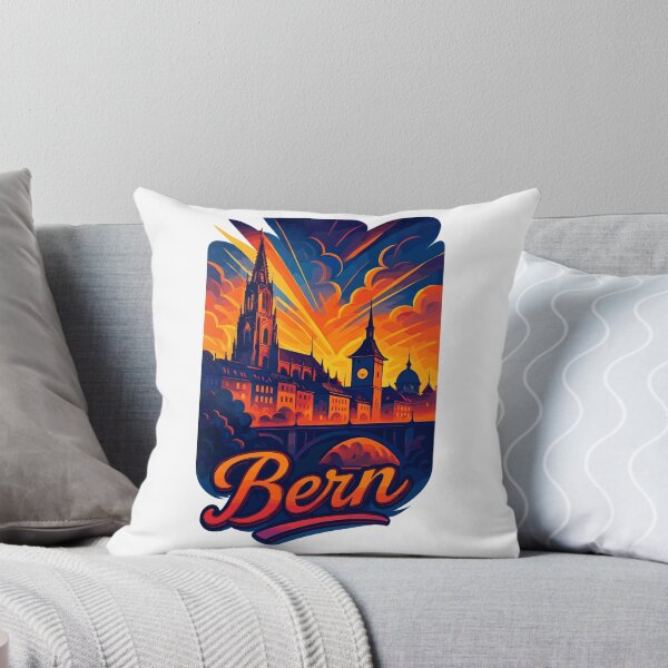 Item preview, Bern city Switzerland silhouette artistic gift designed and sold by Pineapple-Tree.