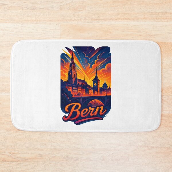Item preview, Bern city Switzerland silhouette artistic gift designed and sold by Pineapple-Tree.