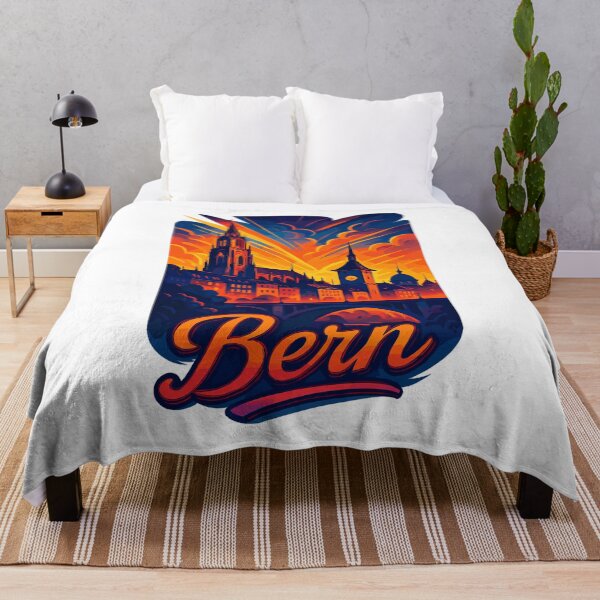 Item preview, Bern city Switzerland silhouette artistic gift designed and sold by Pineapple-Tree.