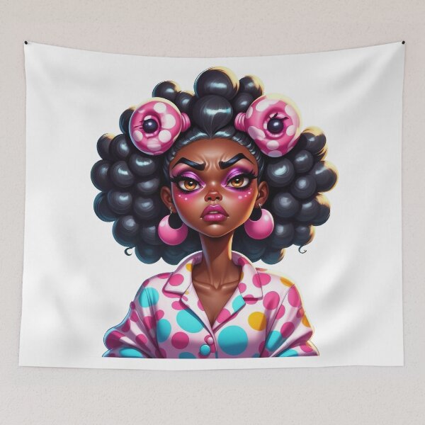 Item preview, Don’t Even Start – Afro Girl Bad Mood Look designed and sold by Lulunza.