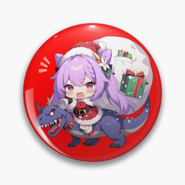 Item preview, Keqing Christmas Ride On Dinosaur Genshin Impact Game Anime designed and sold by TorbenKuhano.