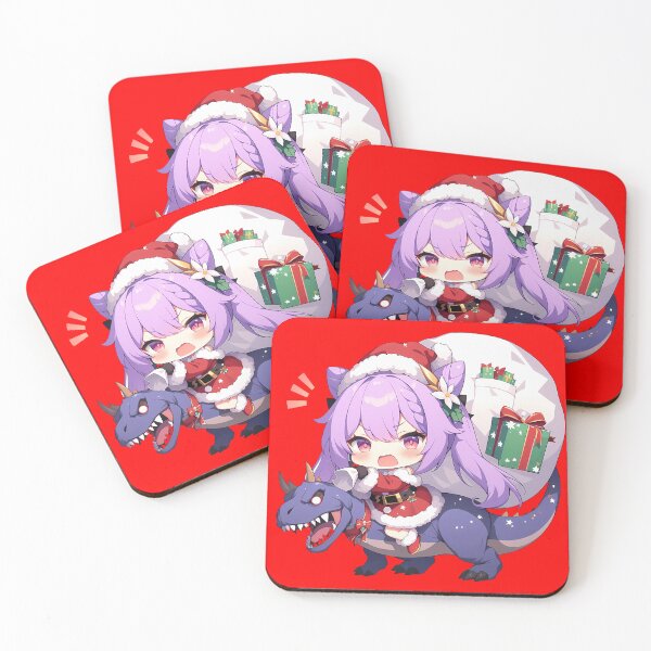 Item preview, Keqing Christmas Ride On Dinosaur Genshin Impact Game Anime designed and sold by TorbenKuhano.