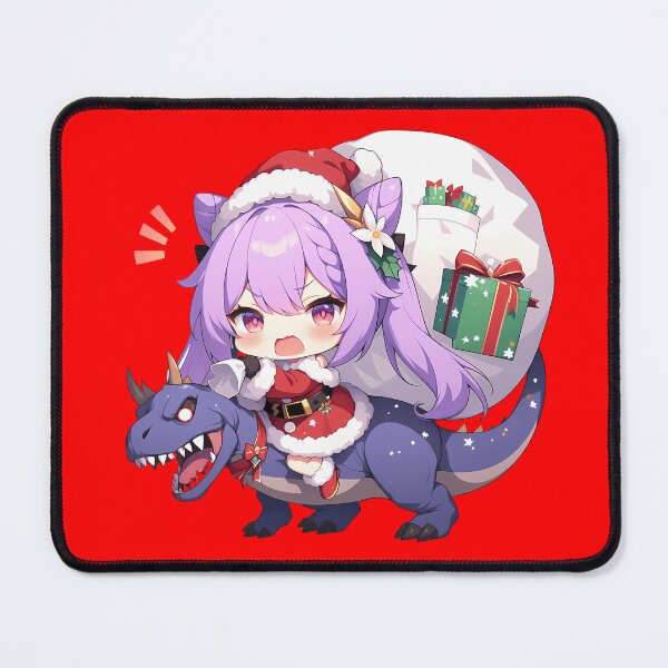 Item preview, Keqing Christmas Ride On Dinosaur Genshin Impact Game Anime designed and sold by TorbenKuhano.