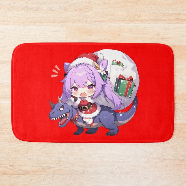 Item preview, Keqing Christmas Ride On Dinosaur Genshin Impact Game Anime designed and sold by TorbenKuhano.