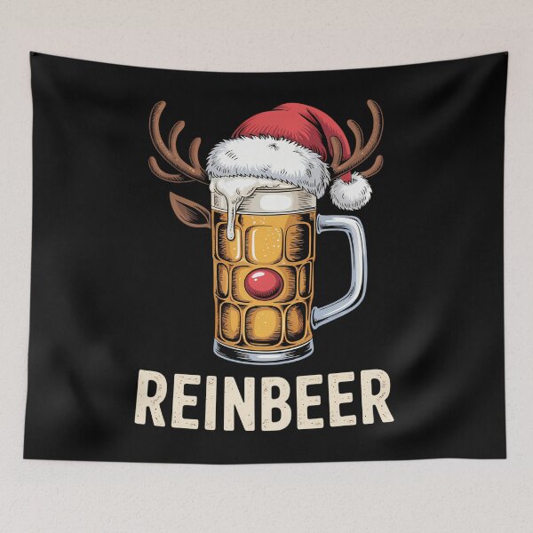 Item preview, Reinbeer Santa Funny Reindeer Christmas Xmas designed and sold by tearbytea.